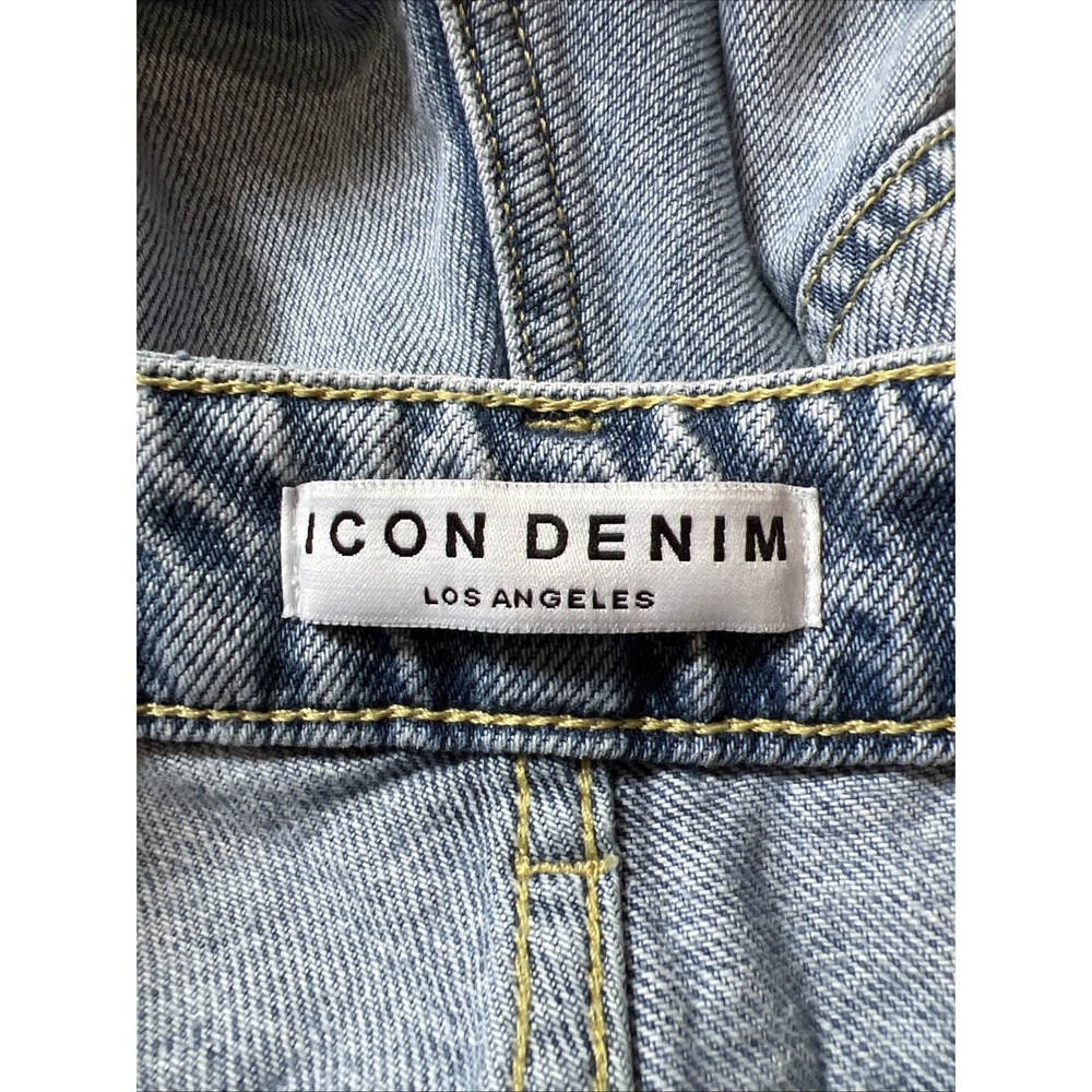 Icon Denim Los Angeles Poppy Wide Leg Jeans Distressed Skater Baggy - Picture 7 of 10